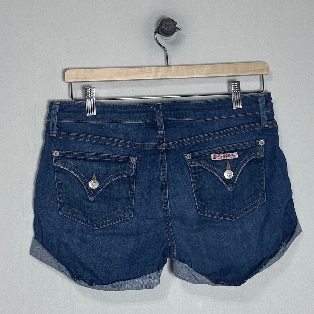 Hudson Hampton Cuffed Shorts Dark Wash Denim Flap Pocket Made in USA - Picture 3 of 5